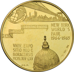 reverse: USA.  New York World s Fair 1964-1965.. AV Medal