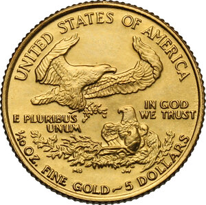 obverse: USA. 5 dollars 1986