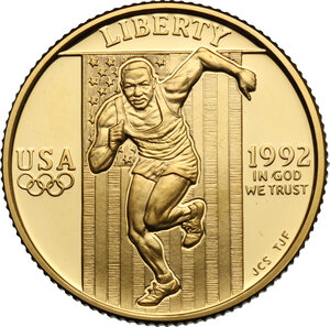 obverse: USA. 5 dollars 1992, Olympic games