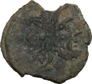 obverse: C. Curiatius f. Trigeminus.. AE Semis, 135 BC