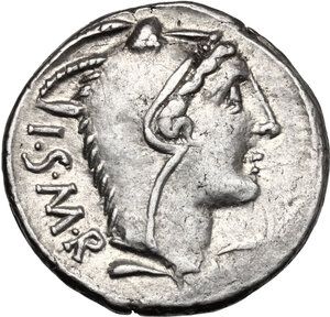 obverse: L. Thorius Balbus.. AR Denarius, 105 BC