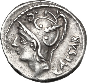obverse: L. Julius L.f. Caesar.. AR Denarius, 103 BC