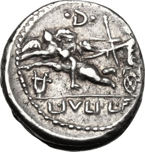 reverse: L. Julius L.f. Caesar.. AR Denarius, 103 BC