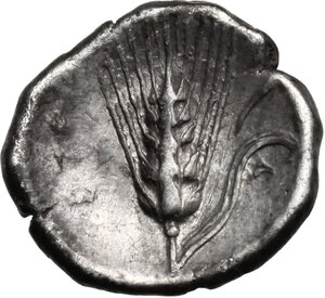reverse: Southern Lucania, Metapontum. AR Diobol, c. 325-275