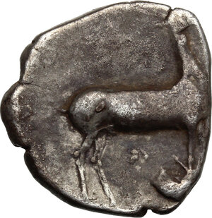 reverse: Bruttium, Kaulonia. AR Stater, c. 420-410 BC