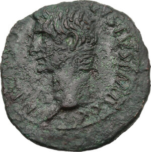 obverse: Augustus (27 BC - 14 AD)  . AE As, 10-12 AD