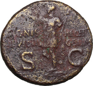 reverse: Germanicus (died 19 AD).. AE Dupondius. Struck under Gaius (Caligula), 37-41 AD