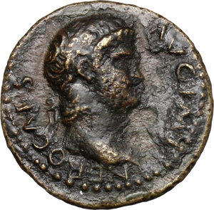 obverse: Nero (54-68).. AE Semis, 64 AD