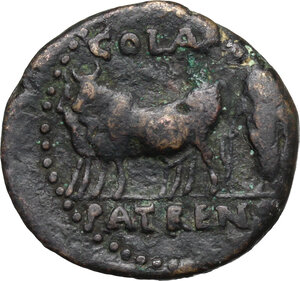 reverse: Domitian (81-96).. AE Assarion. Patrae mint (Achaea)