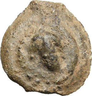 obverse: Umbria, Iguvium. AE Cast Uncia, c. 280-240 BC