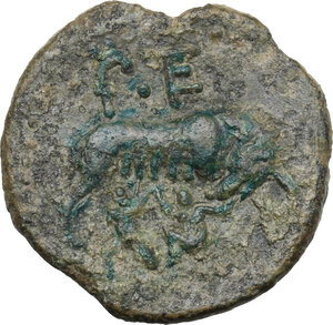 reverse: Panormos, under Roman rule.  P. Terentius Magistrate. AE 21 mm. c. 120 BC