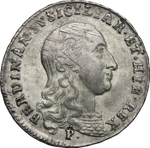 obverse: Napoli.  Ferdinando IV di Borbone  (1759-1816). Tarì 1798, sigle M/A P
