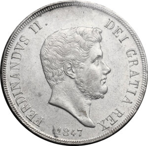 obverse: Napoli.  Ferdinando II di Borbone (1830-1859). 120 Grana o piastra 1847