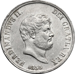 obverse: Napoli.  Ferdinando II di Borbone (1830-1859). Piastra 1855