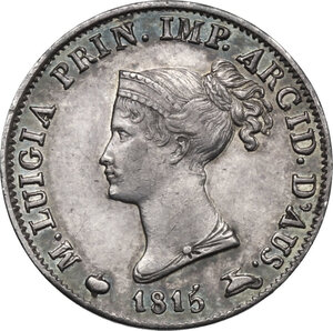 obverse: Parma.  Maria Luigia d Austria (1815-1847). 5 soldi 1815