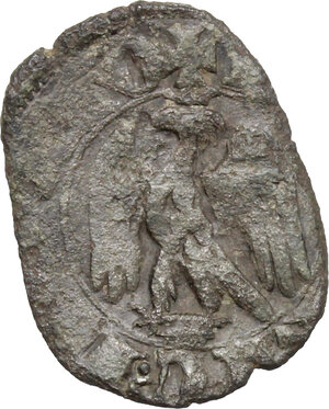 reverse: Pisa.  Repubblica a nome di Federico II (1313-1406). Picciolo, simbolo crescente
