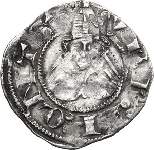 reverse: Roma.  Urbano V (1362-1370), Guglielmo de Grimoard. Bolognino romano