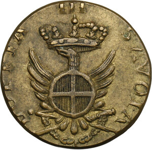 obverse: Regno di Sardegna.  Vittorio Amedeo III (1773-1796). Peso monetale unifacie  
