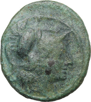obverse: Northern Apulia, Teate. AE Teruncius, c. 225-200 BC