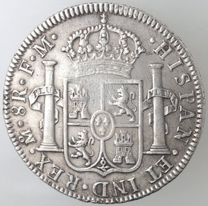 reverse: Messico. Carlo IV. 1788-1808. 8 Reales 1793 FM. Ag. 