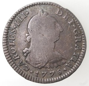 obverse: Messico. Carlo III. 1759-1788. Real 1775. Ag. 