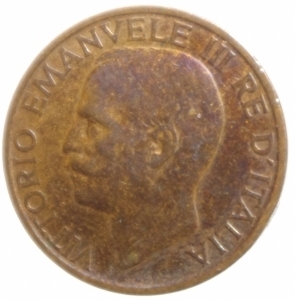 obverse: Casa Savoia. Vittorio Emanuele III. 10 Centesimi 1922. Peso 5,24 gr. Diametro 22,45 mm.BB+. Parziale Rame Rosso.