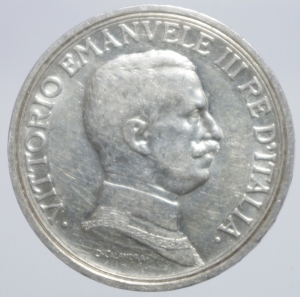 obverse: Casa Savoia. Vittorio Emanuele III. 2 Lire 1916 Quadriga Briosa. Peso 10 gr. Diametro 27 mm. Ag. SPL.