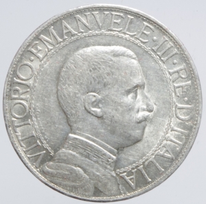 obverse: Casa Savoia. Vittorio Emanuele III. 1 lira 1913 quadriga veloce. qSPL.
