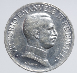 obverse: Casa Savoia. Vittorio Emanuele III. 1 lira 1917 quadriga briosa. Gig 139. Argento. SPL.
