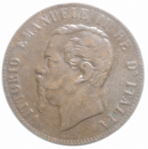 reverse: Casa Savoia. Vittorio Emanuele II. 10 Centesimi 1867. Strasburgo. Peso 9,80gr. Diametro 30 mm. BB.