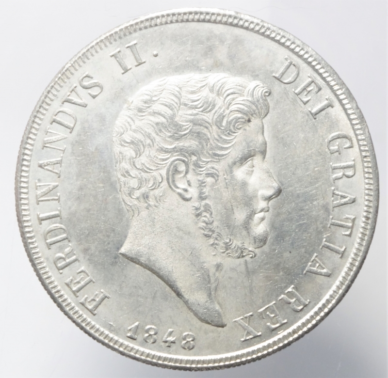 obverse: Zecche Italiane.Napoli.Ferdinado II.120 grana 1848.SPL+