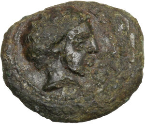 obverse: Uncertain Central Etruria. Incuse Centesimal Group. AE 2.5 Units, late 4th-3rd century BC