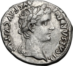 obverse: Tiberius (14-37). AR Denarius, Lugdunum mint, 15-16 AD
