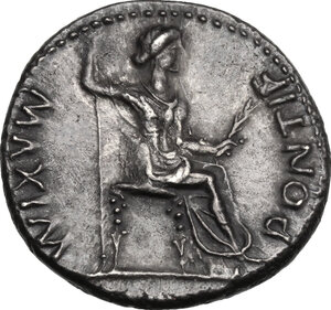 reverse: Tiberius (14-37). AR Denarius 