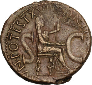 reverse: Tiberius (14-37). AE As, Rome mint, 15-16 AD