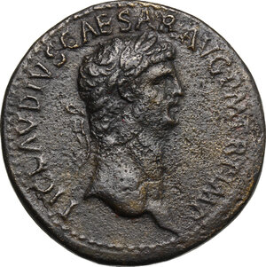 obverse: Claudius (41-54). AE Sestertius