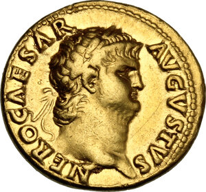 obverse: Nero (54-68). AV Aureus, Rome mint, 65-66 AD