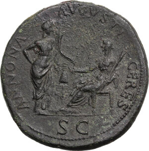 reverse: Nero (54-68). AE Sestertius, Lugdunum mint