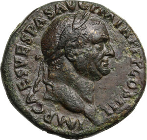 obverse: Vespasian (69-79). AE Sestertius, 71 AD