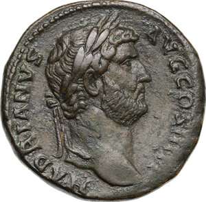 obverse: Hadrian (117-138). AE Sestertius, 134-138 AD