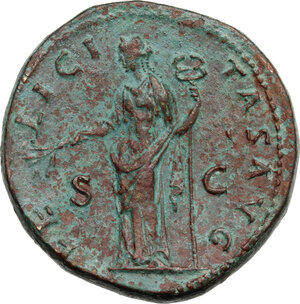 reverse: Hadrian (117-138). AE Sestertius, Rome mint, 134-138 AD
