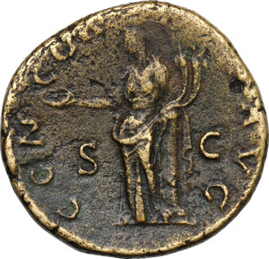reverse: Sabina, wife of Hadrian (died 137 AD). AE Sestertius, Rome mint
