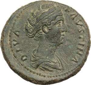 obverse: Faustina I, wife of Antoninus Pius (died 141 AD). AE Dupondius, Rome mint, c. 146-161 AD