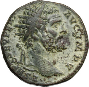 obverse: Septimius Severus (193-211) . AE Dupondius, 195 AD