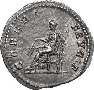 reverse: Julia Domna, wife of Septimius Severus (died 217 A.D.). AR Denarius, Rome mint