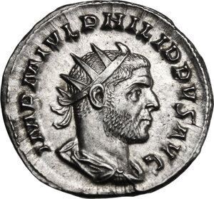 obverse: Philip I (244-249). AR Antoninianus, Ludi Saeculares issue. Antioch mint, struck 247-248 AD