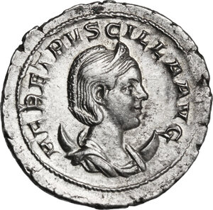 obverse: Herennia Etruscilla, wife of Trajan Decius (249-251 AD). AR Antoninianus, struck under Trajan Decius