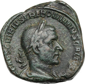 obverse: Trebonianus Gallus (251-253). AE Sestertius, Rome mint