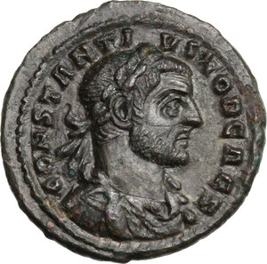 obverse: Constantius I as Caesar (AD 293-305). AE Fraction, circa 293-295. Rome mint