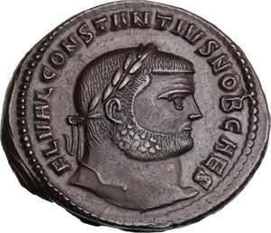 obverse: Constantius I as Caesar (293-305). AE Follis, Antioch mint, c. 300-301 AD